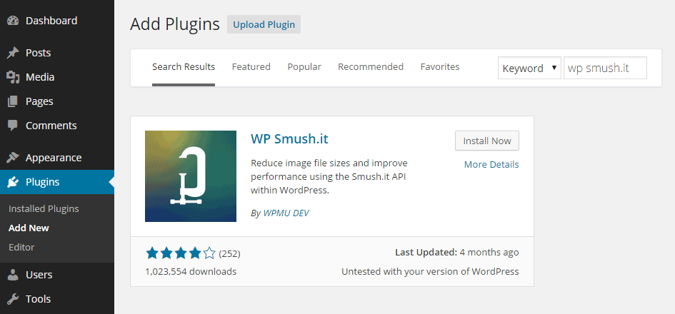 Add WP Smush.it Plugin