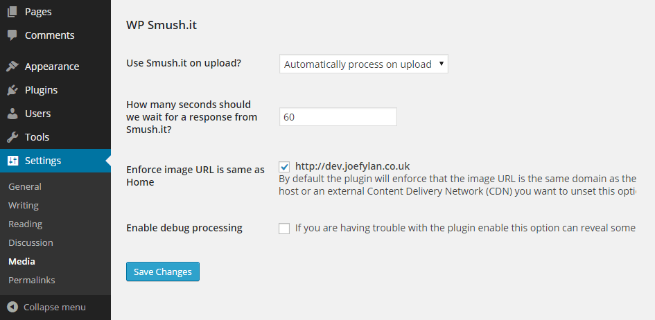 WP Smush.it Settings