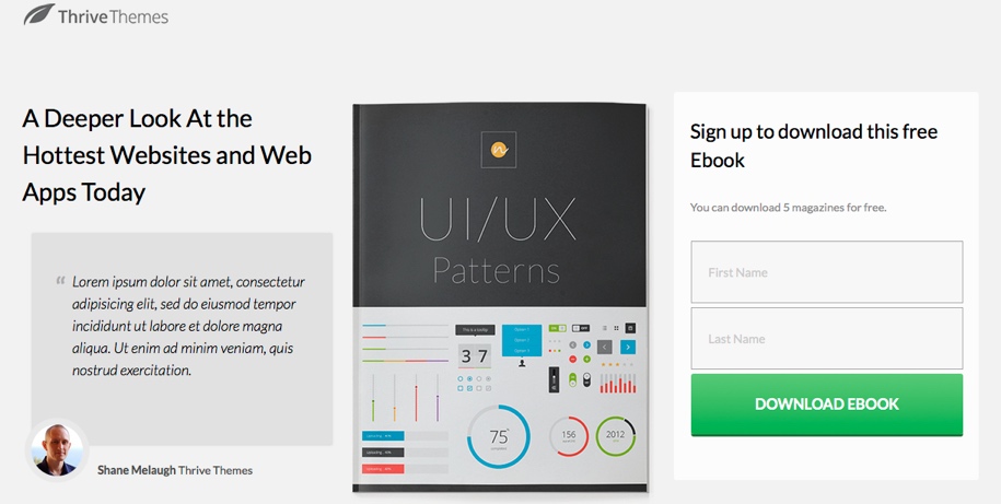 thrive landing pages