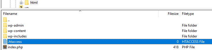 interarchy not showing htaccess file